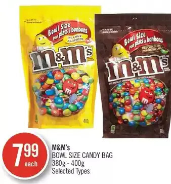 Shoppers Drug Mart M&M's Bowl Size Candy Bag offer