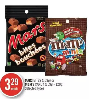 Shoppers Drug Mart Mars Bites or M&M's Candy offer