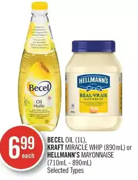 Shoppers Drug Mart Becel Oil, Kraft Miracle Whip or Hellmann's Mayonnaise offer