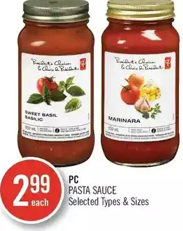 Shoppers Drug Mart PC Pasta Sauce offer