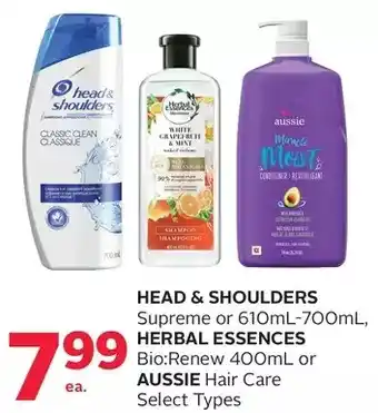 Rexall Head & Shoulders Supreme, Herbal Essences or Bio:Renew or Aussie Hair Care offer