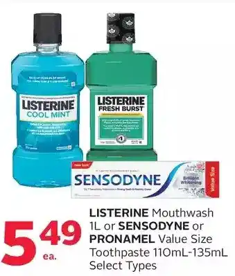 Rexall Listerine Mouthwash or Sensodyne or Pronamel offer
