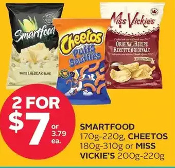 Rexall Smartfood, Cheetos or Miss Vickie's offer