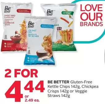 Rexall Be Better Gluten-Free Kettle Chips, Chickpea Crisps or Veggie Straws offer