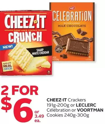 Rexall Cheez-It Crackers or Leclerc Célébration or Voortman Cookies offer