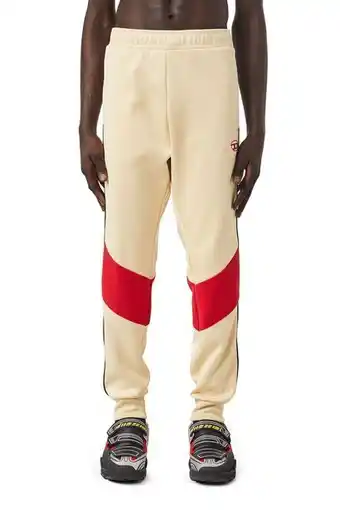 Double-knit sweatpants with piped bands