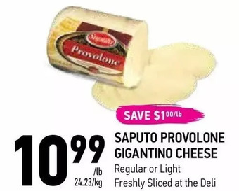 Coppa's Fresh Market Saputo Provolone Gigantino Cheese offer
