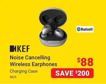 KEF Noise Cancelling Wireless Earphones. Charging Case