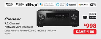 Visions Electronics Pioneer 7.2-Channel Network A/V Receiver offer