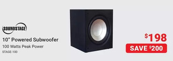 Visions Electronics Soundstage 10" Powered Subwoofer offer