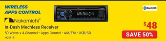 Visions Electronics Nakamichi in-Dash Mechless Receiver offer