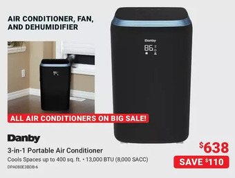 Visions Electronics Danby 3-in-1 Portable Air Conditioner offer