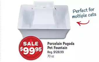 Ren’s Pets Depot Porcelain Pagoda Pet Fountain offer