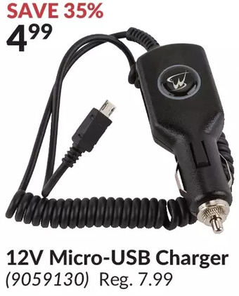 Princess Auto 12V Micro-USB Charger offer