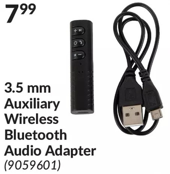 Princess Auto 3.5 mm Auxiliary Wireless Bluetooth Audio Adapter offer