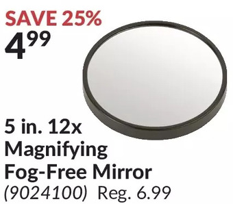 Princess Auto 5 in. 12x Magnifying Fog-Free Mirror offer