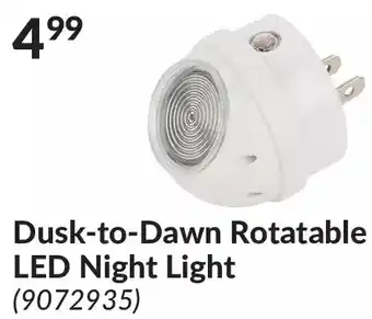 Princess Auto Dusk-to-Dawn Rotatable LED Night Light offer