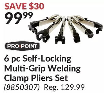Princess Auto Pro.Point 6 pc Self-Locking Multi-Grip Welding Clamp Pliers Set offer