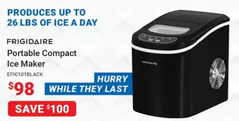 Visions Electronics Frigidaire Portable Compact Ice Maker offer