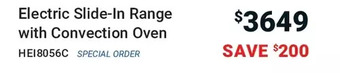 Visions Electronics Electric Slide-In Range with Convection Oven offer