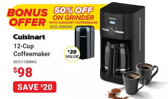 Visions Electronics Cuisinart 12-Cup Coffeemaker offer