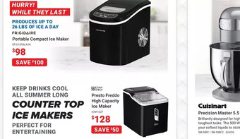 Visions Electronics Frigidaire Portable Compact Ice Maker offer