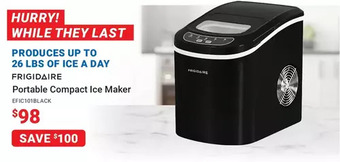 Visions Electronics Frigidaire Portable Compact Ice Maker offer
