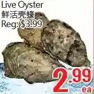 Hong Tai Supermarket Live Oyster offer