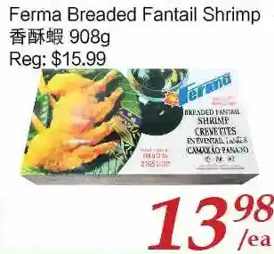 Tone Tai Supermarket Ferma Breaded Fantail Shrimp offer