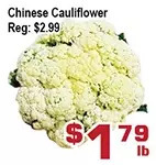 Top Food Supermarket Chinese Cauliflower offer