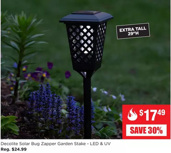 Kitchen Stuff Plus Decolite Solar Bug Zapper Garden Stake offer