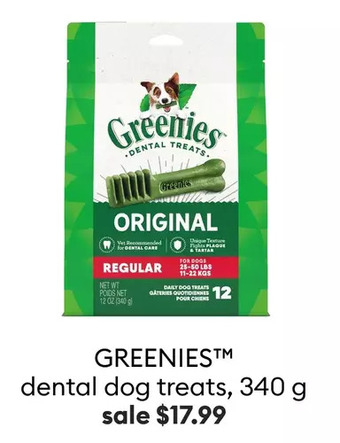 Petsmart GREENIES™ dental dog treats, 340 g offer