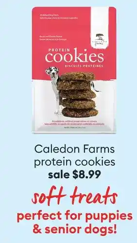 Petsmart Caledon Farms protein cookies offer