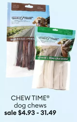 Petsmart CHEW TIME® dog chews offer