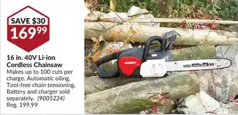 Princess Auto Henx 16 in. 40V Li-Ion Cordless Chainsaw offer