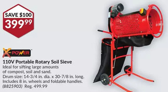Princess Auto X-Power 110V Portable Rotary Soil Sieve offer