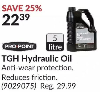 Princess Auto Pro.Point TGH Hydraulic Oil offer