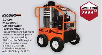 Princess Auto Easy-Kleen 3.0 GPM @ 2,700 PSI Gas Hot Water Pressure Washer offer