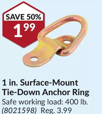 Princess Auto 1 in. Surface-Mount Tie-Down Anchor Ring offer