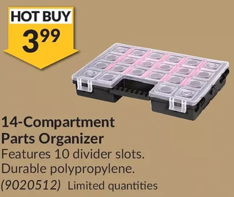 Princess Auto 14-Compartment Parts Organizer offer
