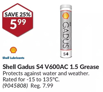 Princess Auto Shell Gadus S4 V600AC 1.5 Grease offer
