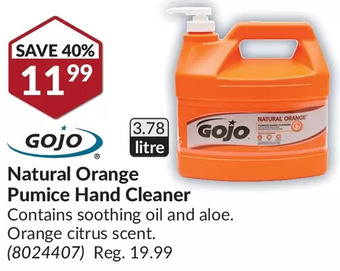 Princess Auto Gojo Natural Orange Pumice Hand Cleaner offer