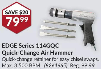Princess Auto EDGE Series 114GQC Quick-Change Air Hammer offer