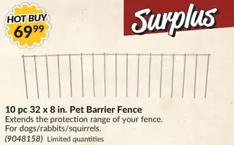 Princess Auto 10 pc 32 x 8 in. Pet Barrier Fence offer