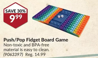 Princess Auto Push/Pop Fidget Board Game offer