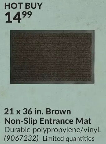 Princess Auto 21 x 36 in. Brown Non-Slip Entrance Mat offer