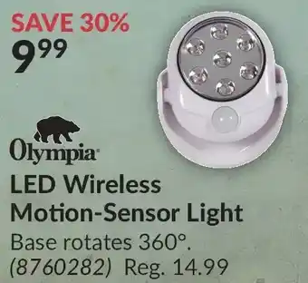 Princess Auto Olympia LED Wireless Motion-Sensor Light offer