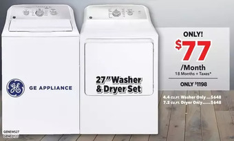 Surplus Furniture 27" Washer & Dryer Set offer