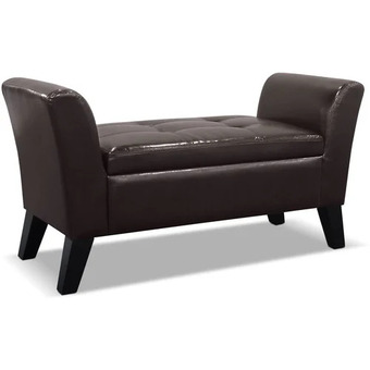 The Brick Bonn Faux Leather Storage Ottoman offer