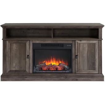 The Brick Ollie 60" TV Stand with Log Fireplace offer